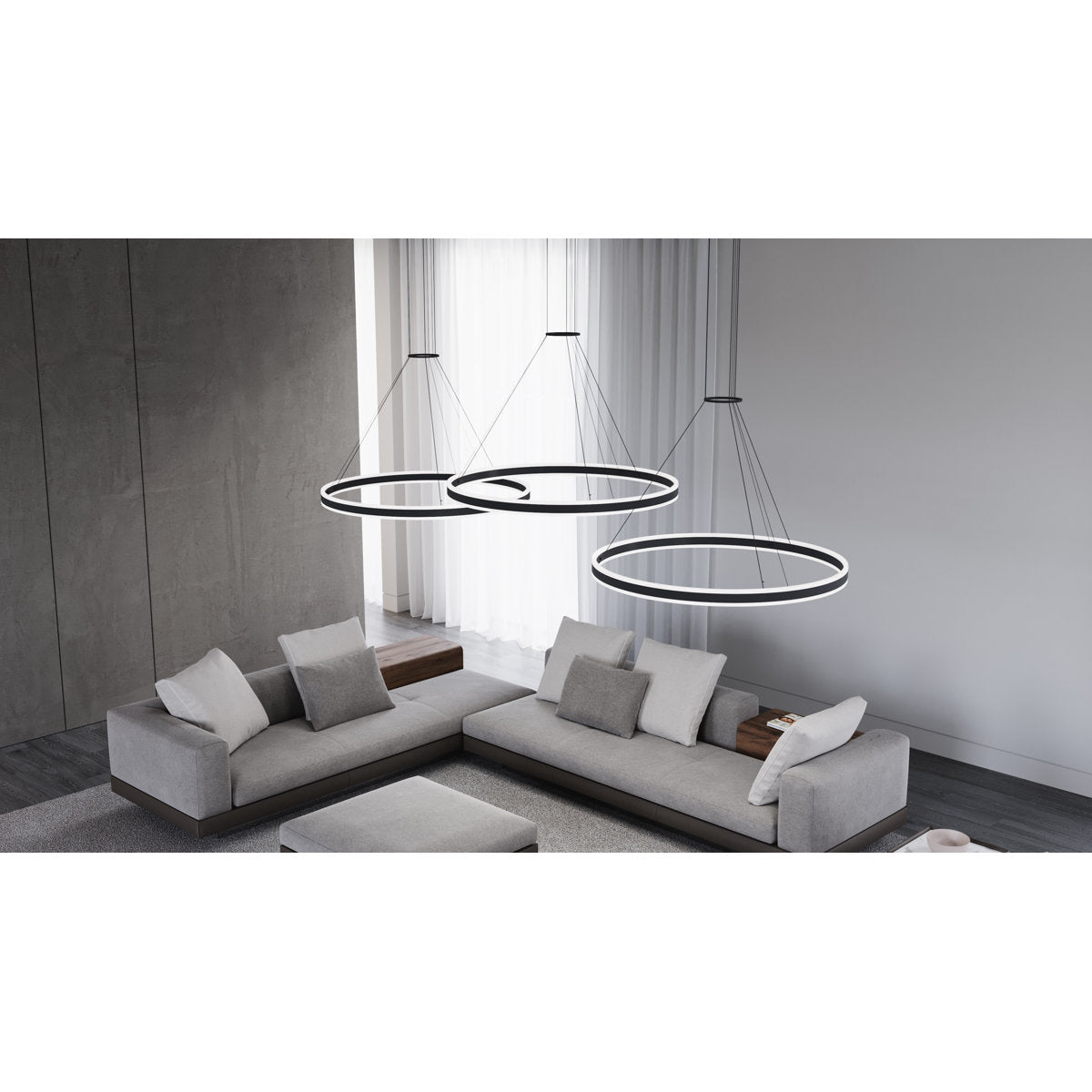 Double Corona 2 - Light LED Chandelier