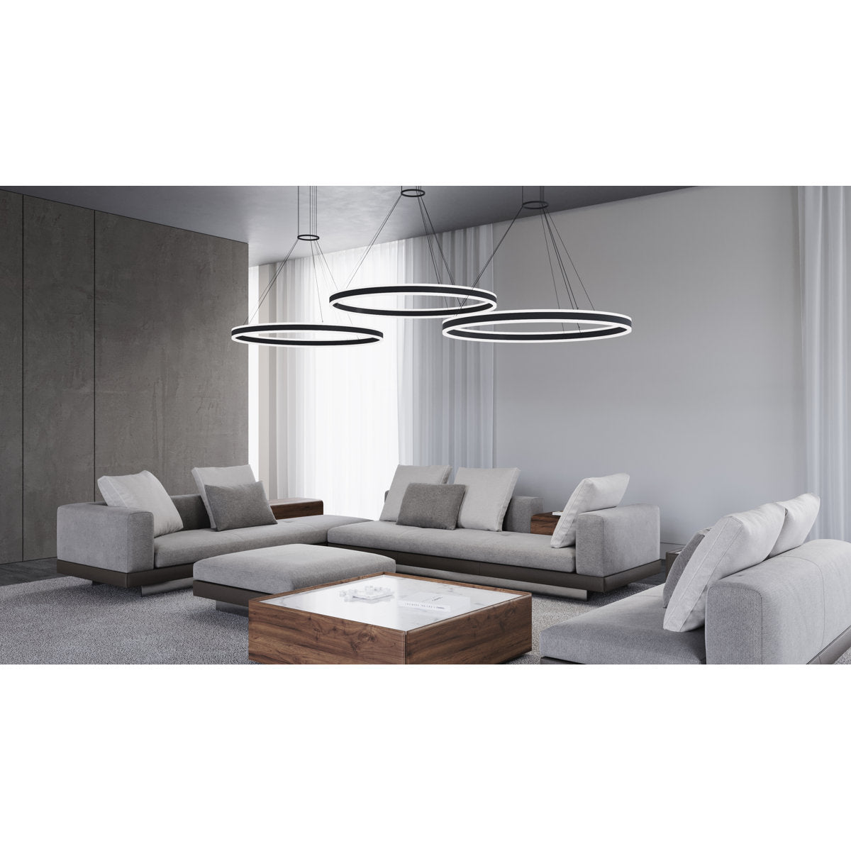 Double Corona 2 - Light LED Chandelier