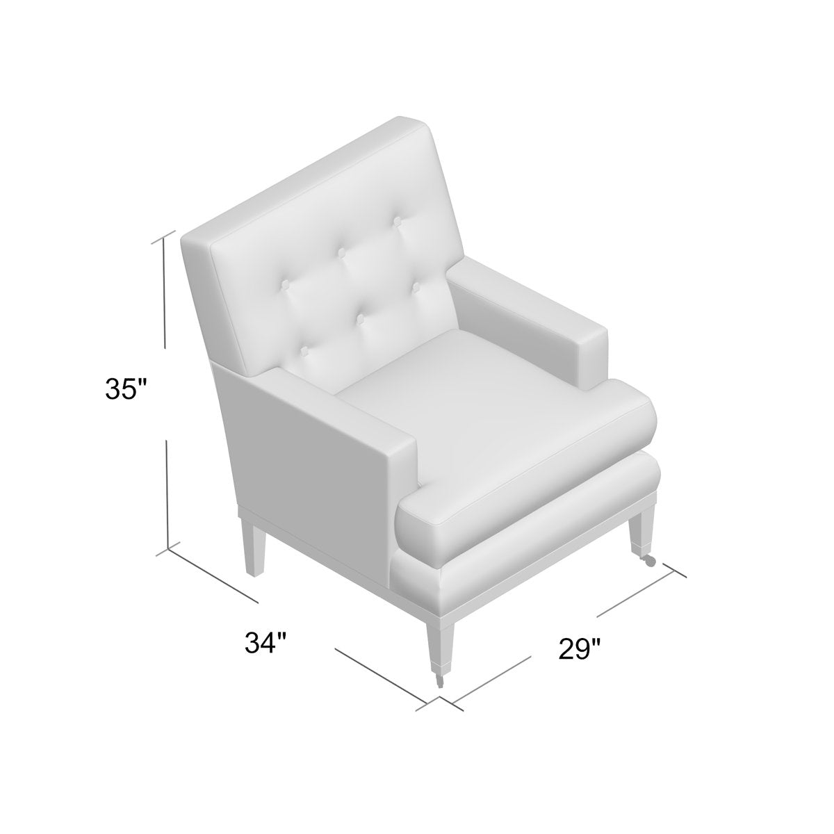 Downtown Armchair Chair with Ottoman
