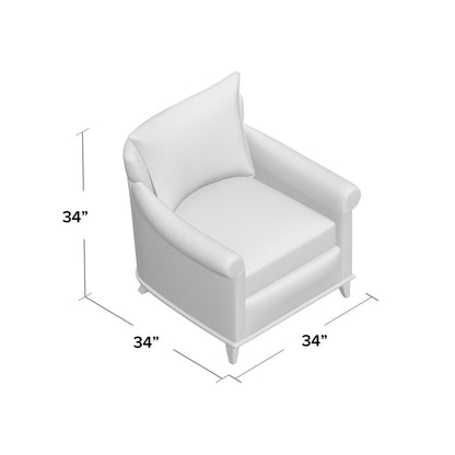 Drake Armchair Chair with Ottoman