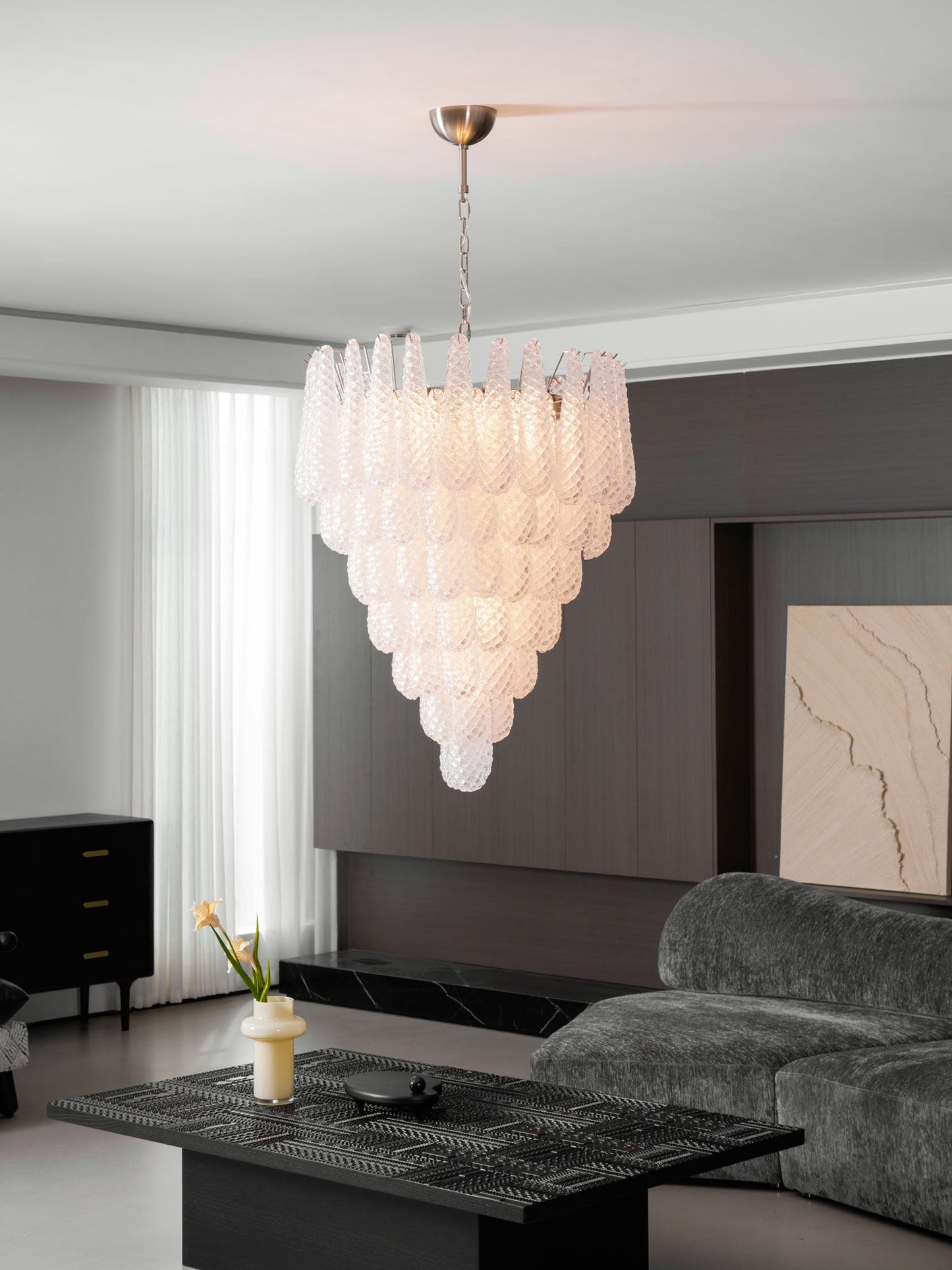 Glass Droplet Chandelier