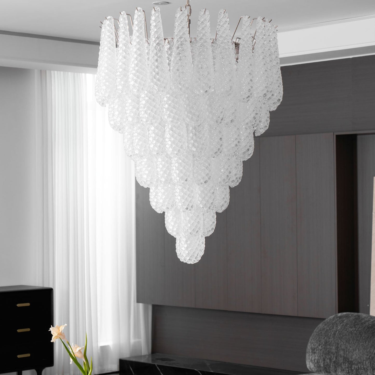 Glass Droplet Chandelier