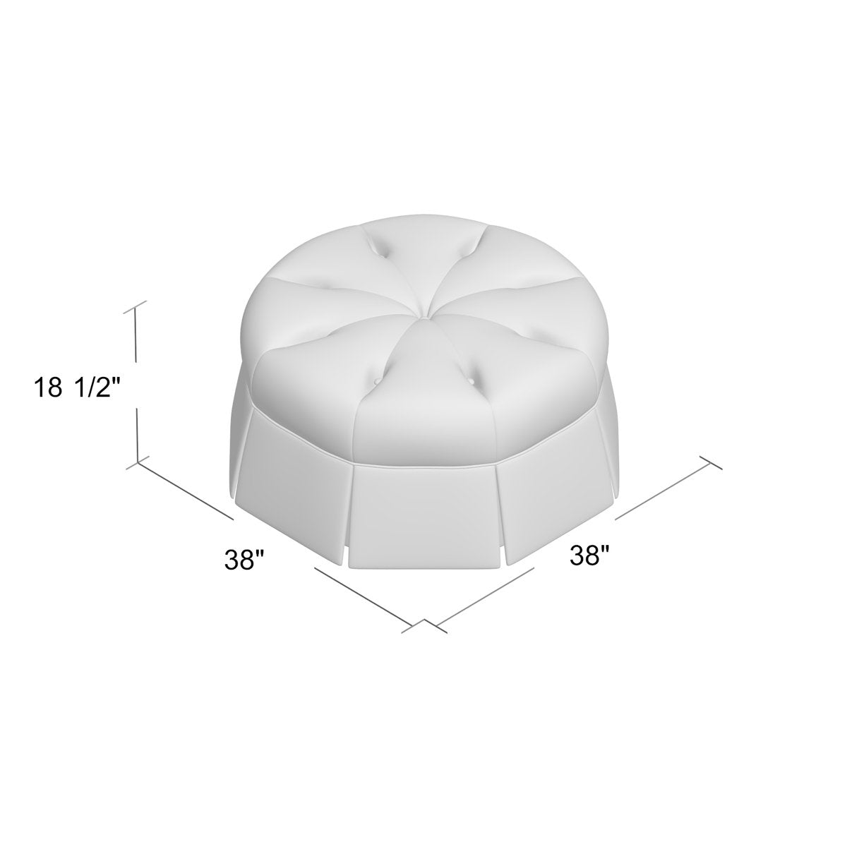 Duchess Round Pouf