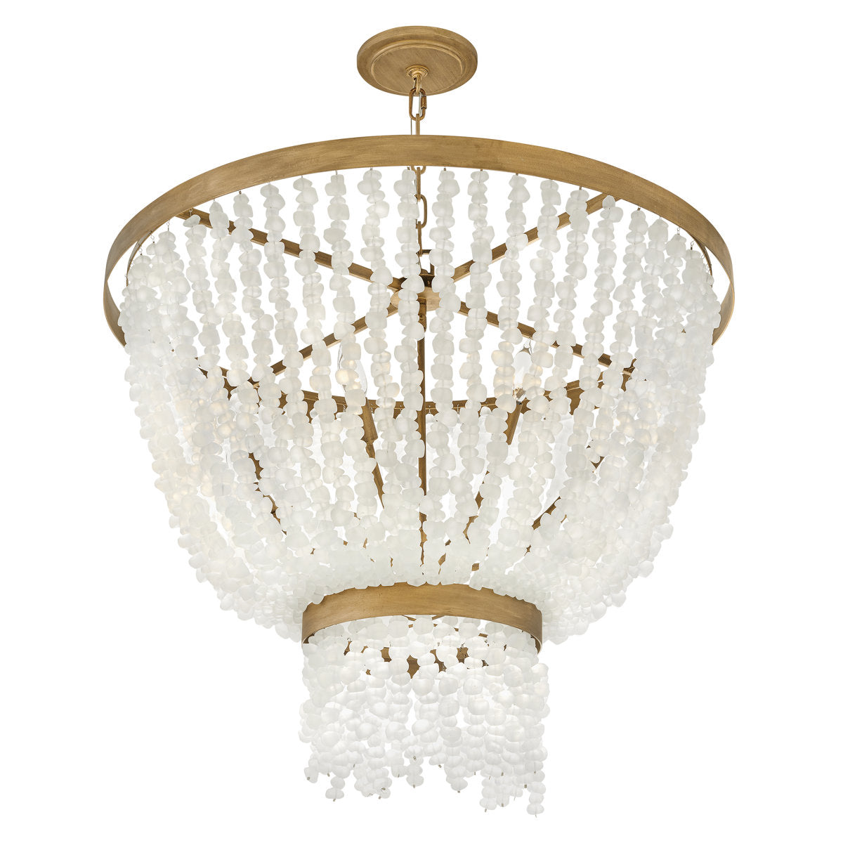 Dune 8 - Light Crystal Tiered Chandelier