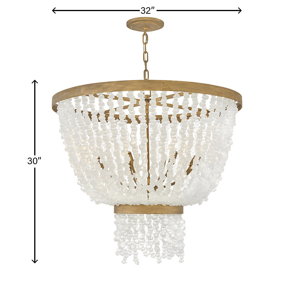 Dune 8 - Light Crystal Tiered Chandelier