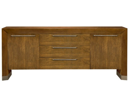 Dunecrest 81.25" Wide 3 Drawer Oak Wood Sideboard