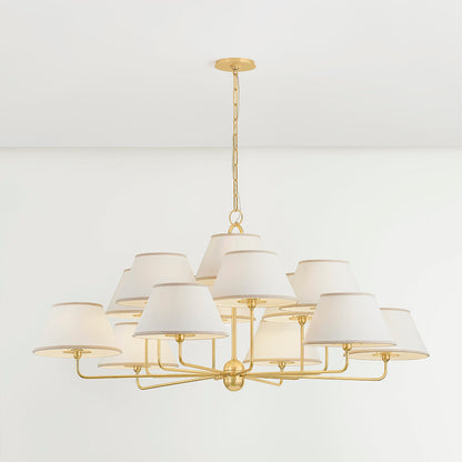Durland Chandelier in Aged Brass