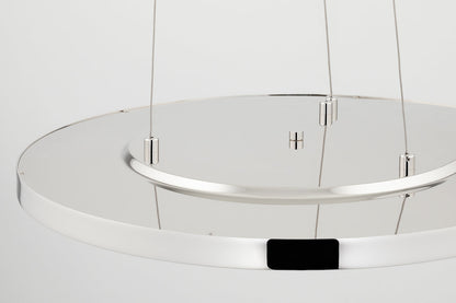 Eastport - 24" Led Pendant - Polished Nickel Finish
