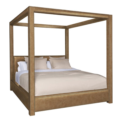 Eastwood California King Upholstered Low Profile Four Poster Bed