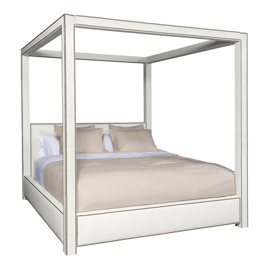 Eastwood King Upholstered Low Profile Four Poster Bed