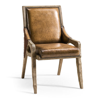 Echo Canyon Leather Arm Chair (Set of 2)