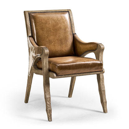Echo Canyon Leather Arm Chair (Set of 2)