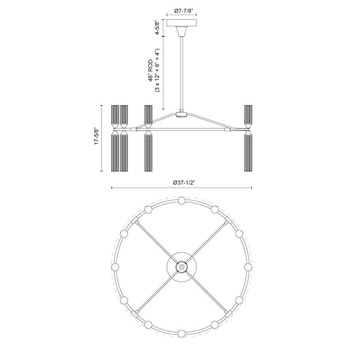 Edwin 24 - Light LED Chandelier