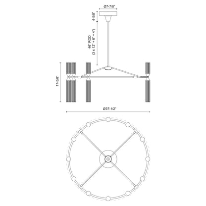 Edwin 24 - Light LED Chandelier