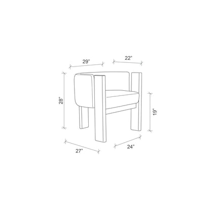 Egg Designs Boucle & Walnut Occasional Chair