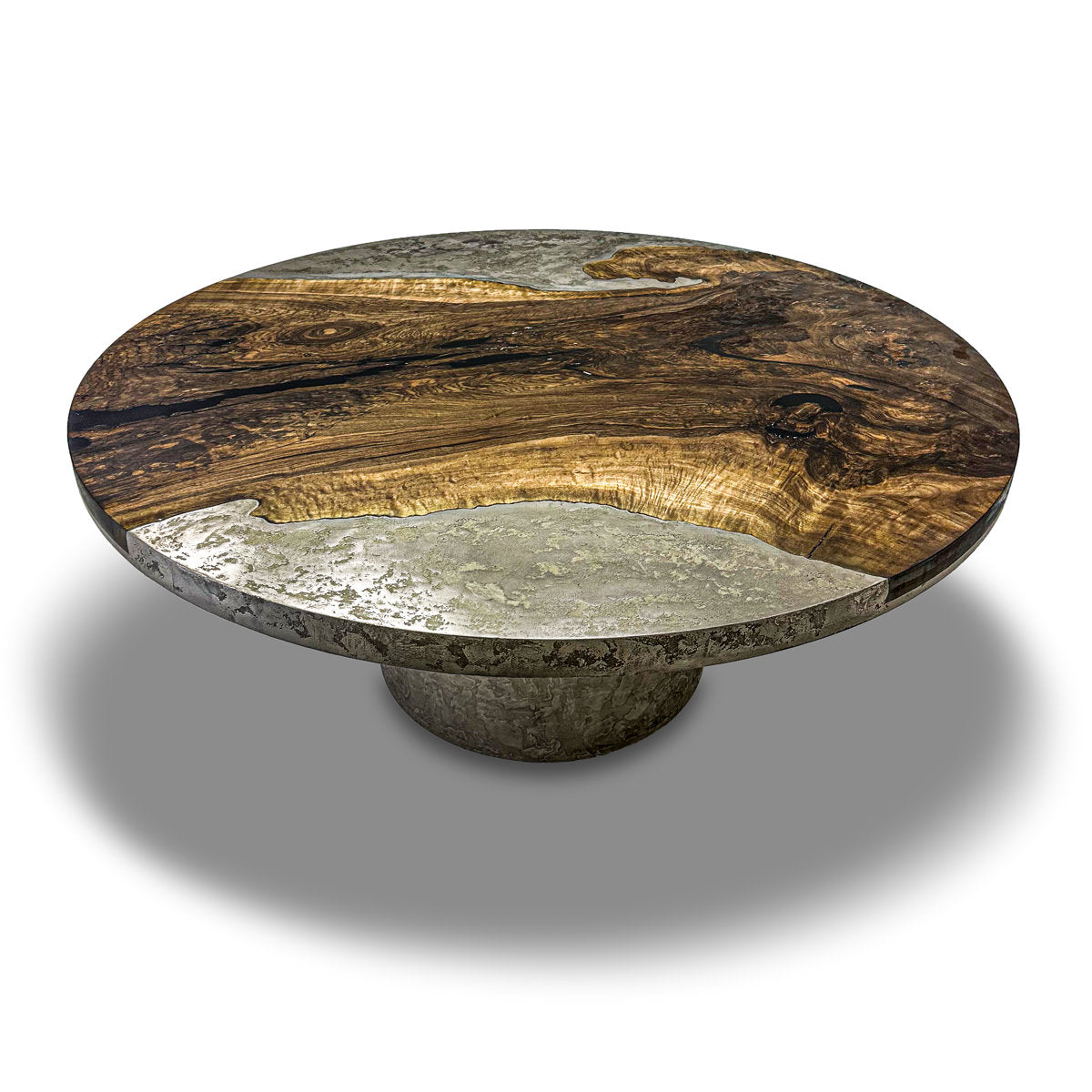 Eleadora Round Walnut Wood Dining Table