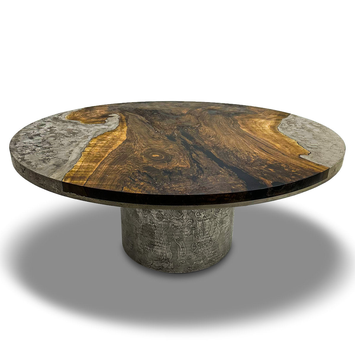 Eleadora Round Walnut Wood Dining Table