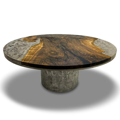 Eleadora Round Walnut Wood Dining Table
