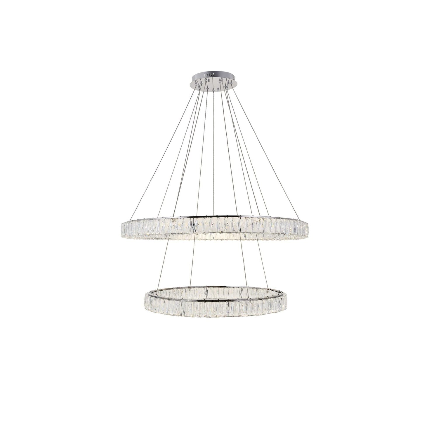 Elegant Lighting Monroe 42 Inch 1 Light Led Chandelier Cp414851