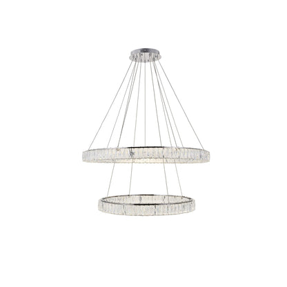 Elegant Lighting Monroe 42 Inch 1 Light Led Chandelier Cp414851