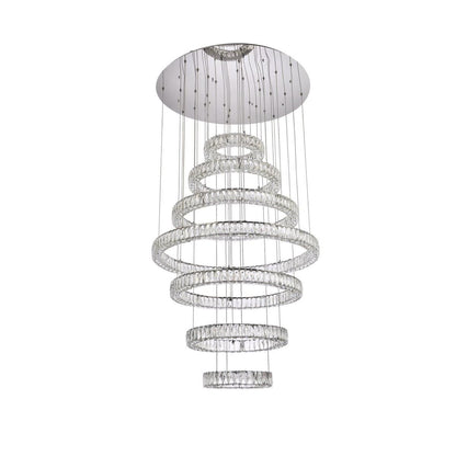 Elegant Lighting Monroe 40 Inch 7 Light Led Chandelier Cp774587