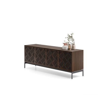 Elements - Cabinet with Console Base - Weave Door