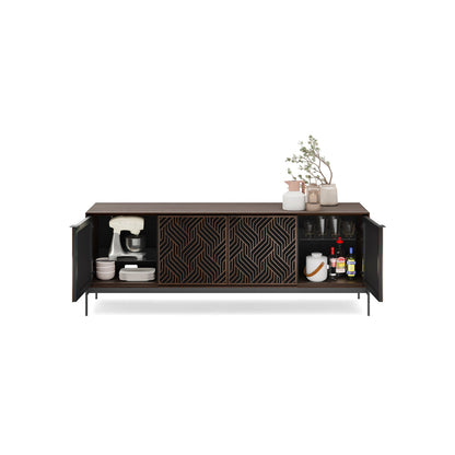 Elements - Cabinet with Console Base - Weave Door
