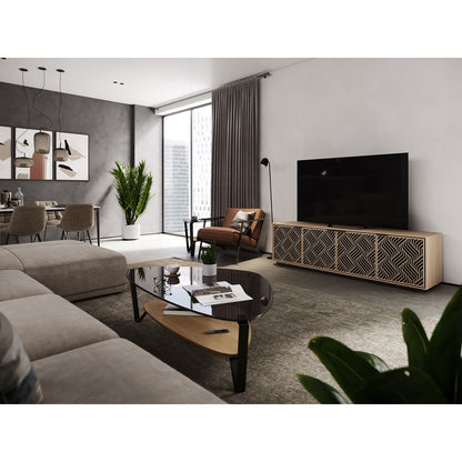 Elements - Cabinet with Rolling Plinth Base - Weave Door