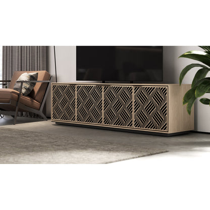 Elements - Cabinet with Rolling Plinth Base - Weave Door