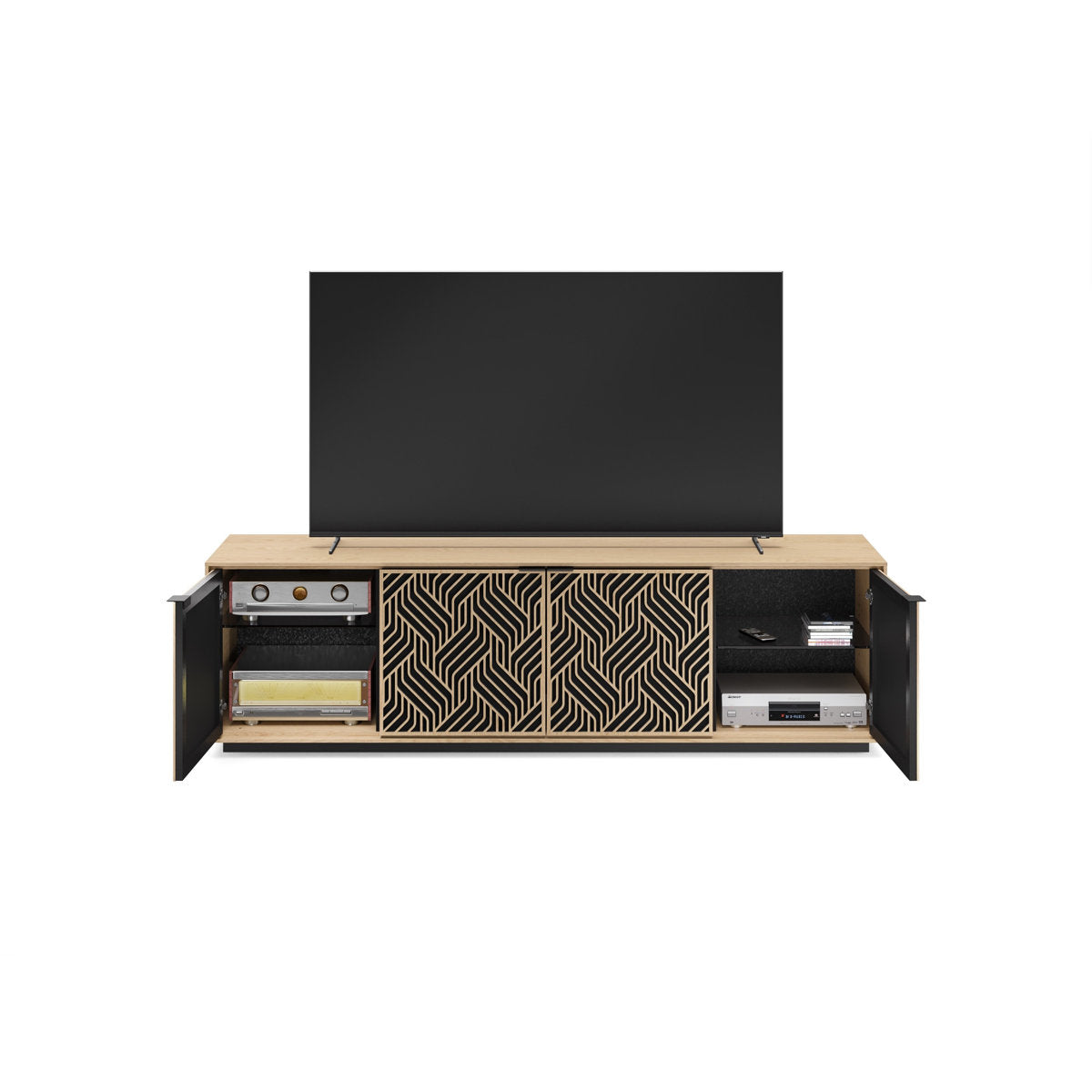 Elements - Cabinet with Rolling Plinth Base - Weave Door