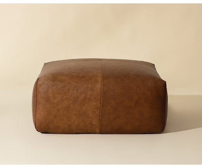 Elio Ottoman - Cognac Leather