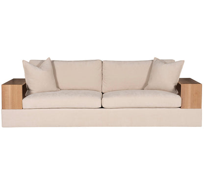 Embrace Wood Shelf Arm Sofa