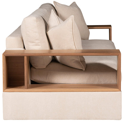 Embrace Wood Shelf Arm Sofa