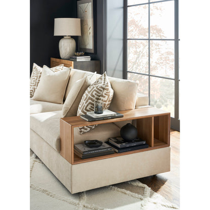 Embrace Wood Shelf Arm Sofa