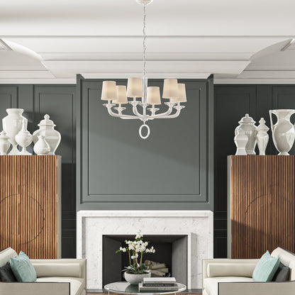 Emilea 6 - Light Glass Chandelier