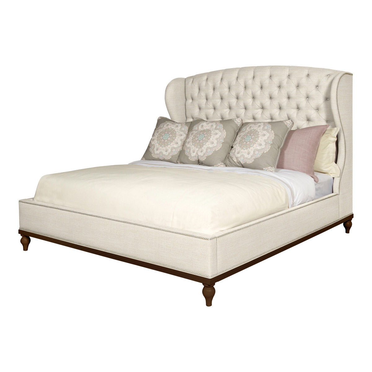 Emma Queen Upholstered Panel Bed