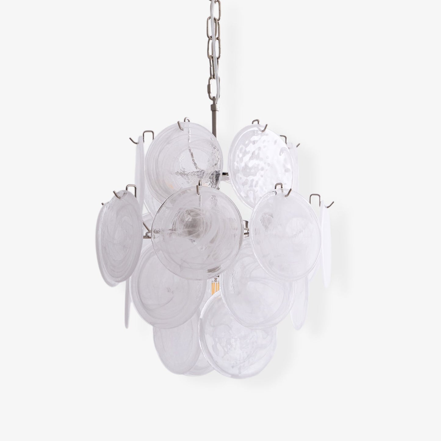Aqua White Glass Chandelier