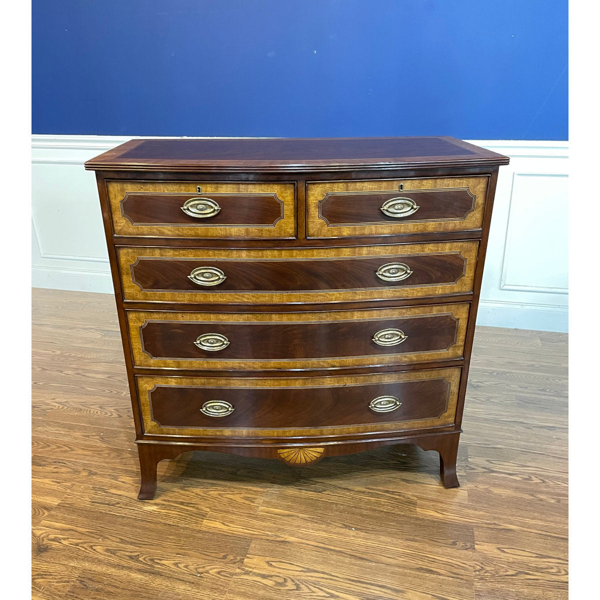 English Bow front Accent Chest
