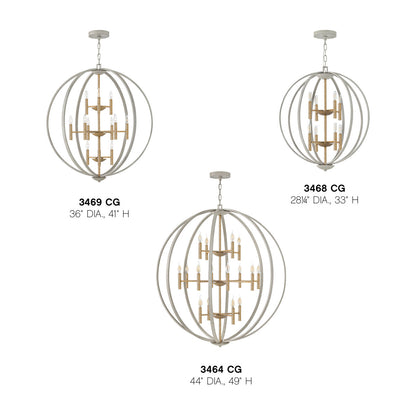 Euclid 12-Light Globe Pendant