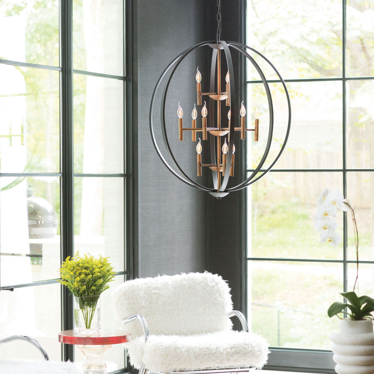 Euclid 12-Light Globe Pendant