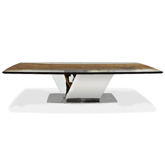 Evandros Walnut Wood Dining Table