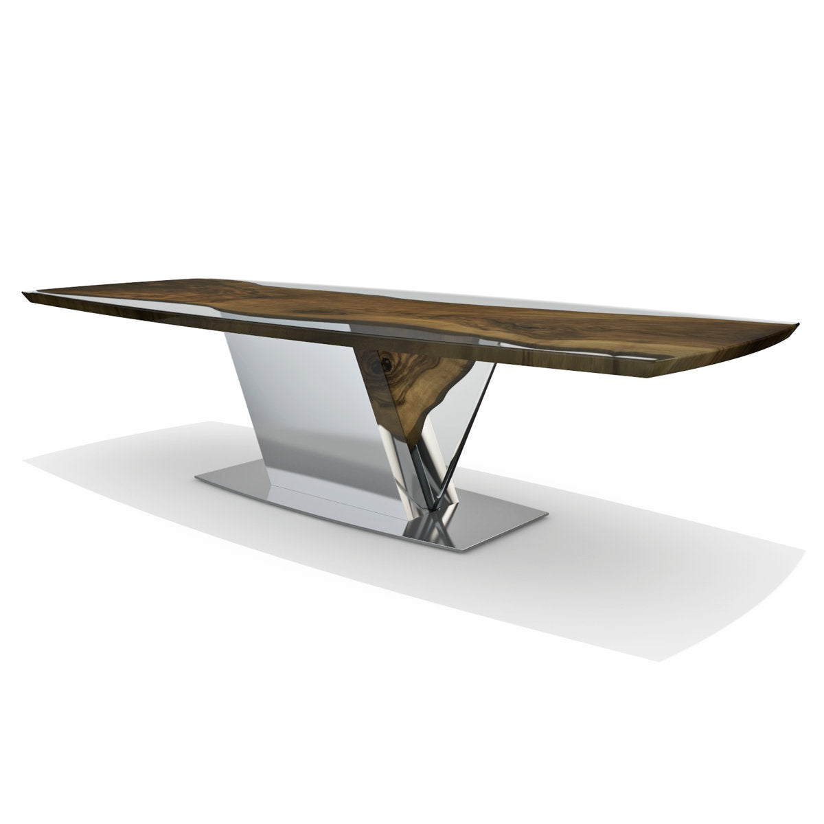 Evandros Walnut Wood Dining Table