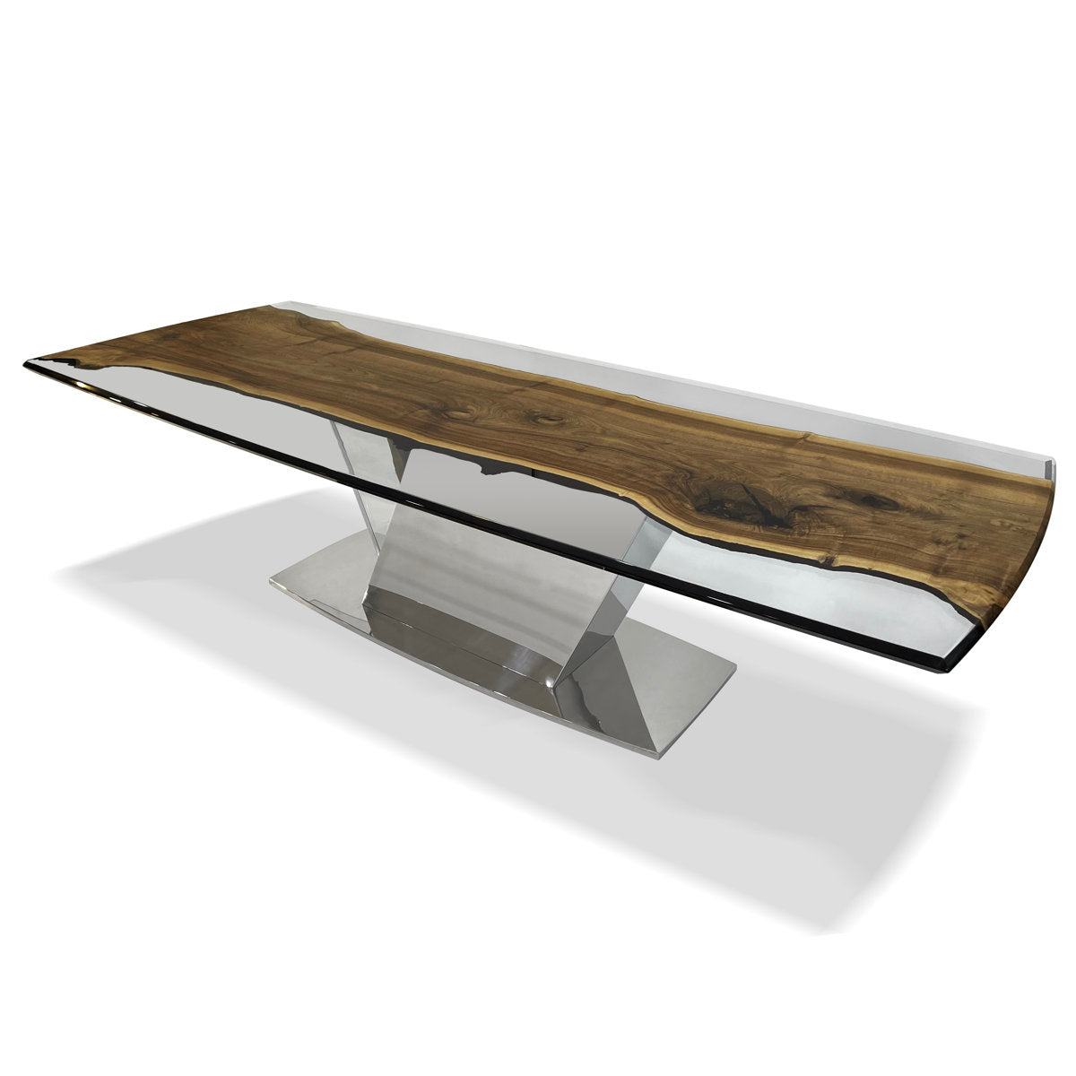 Evandros Walnut Wood Dining Table