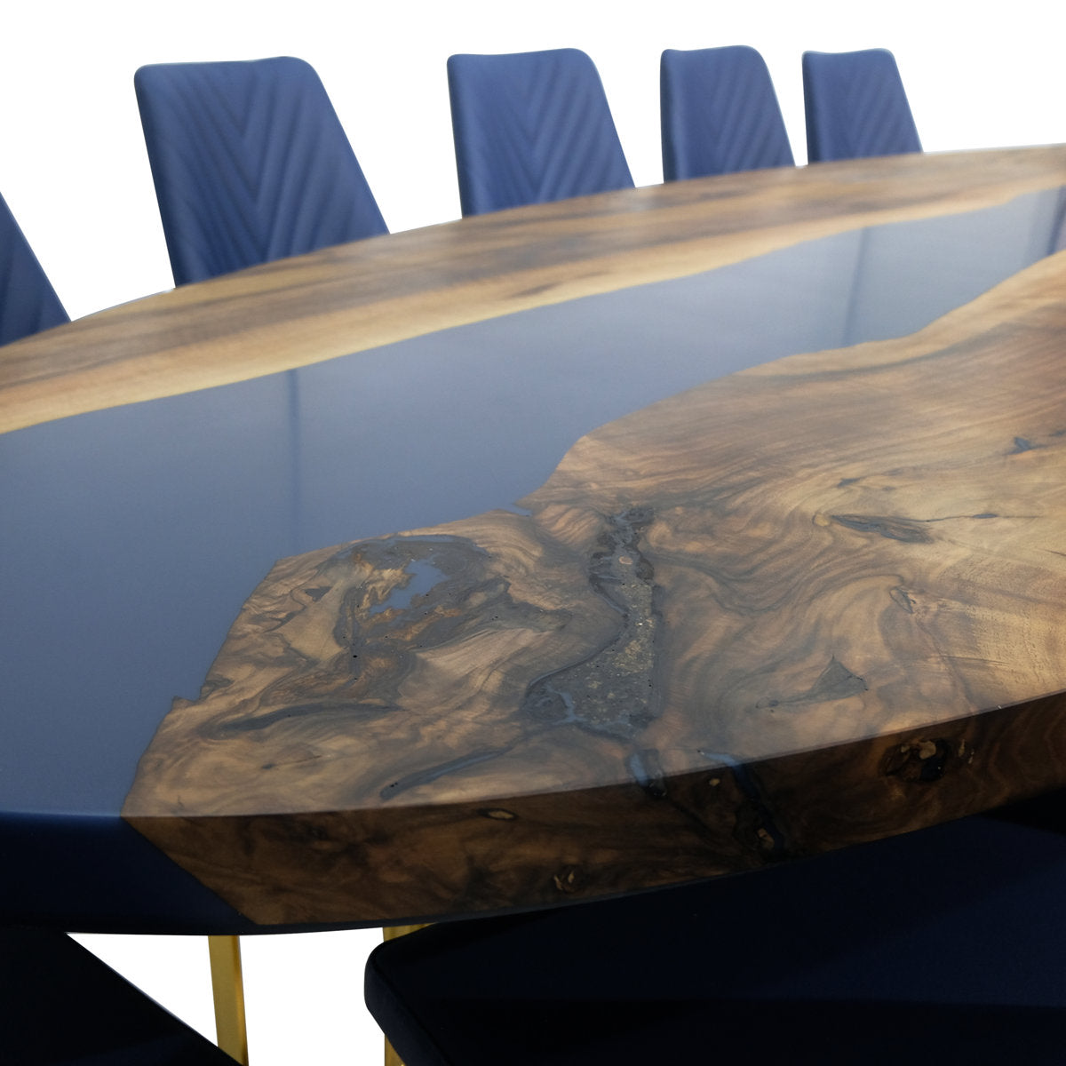 Evohe Oval Walnut Wood Dining Table