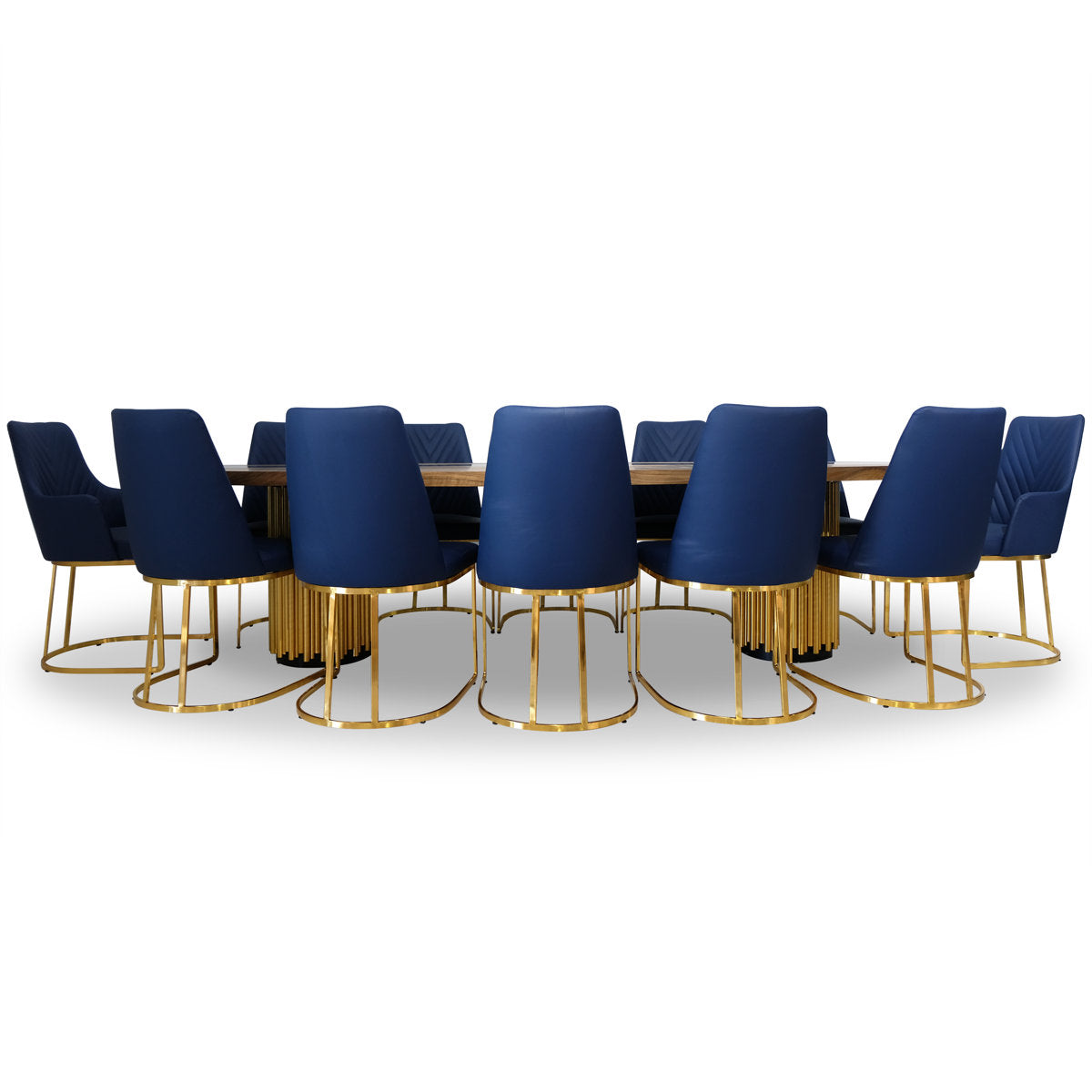 Evohe Oval Walnut Wood Dining Table