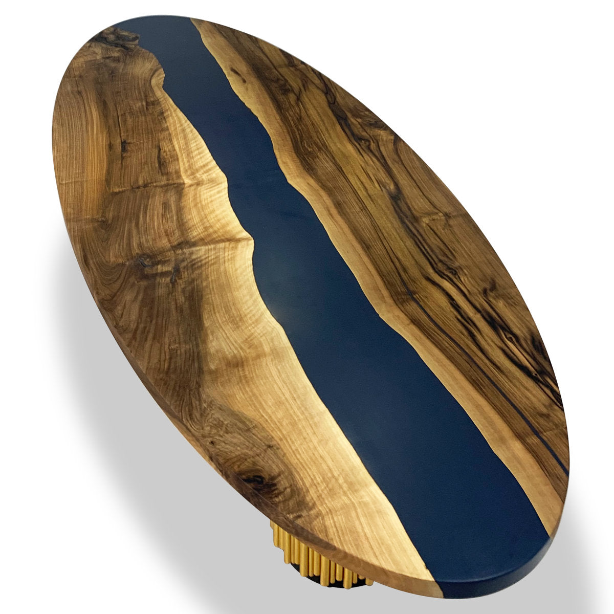 Evohe Oval Walnut Wood Dining Table