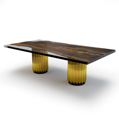 Evohe Walnut Wood Dining Table