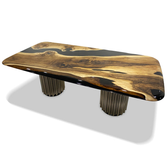 Evohe Walnut Wood Dining Table