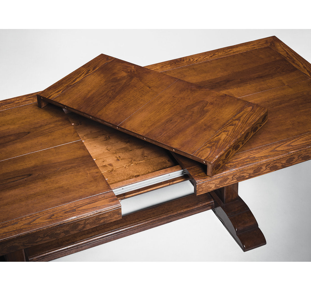 Extendable Walnut Solid Wood Dining Table