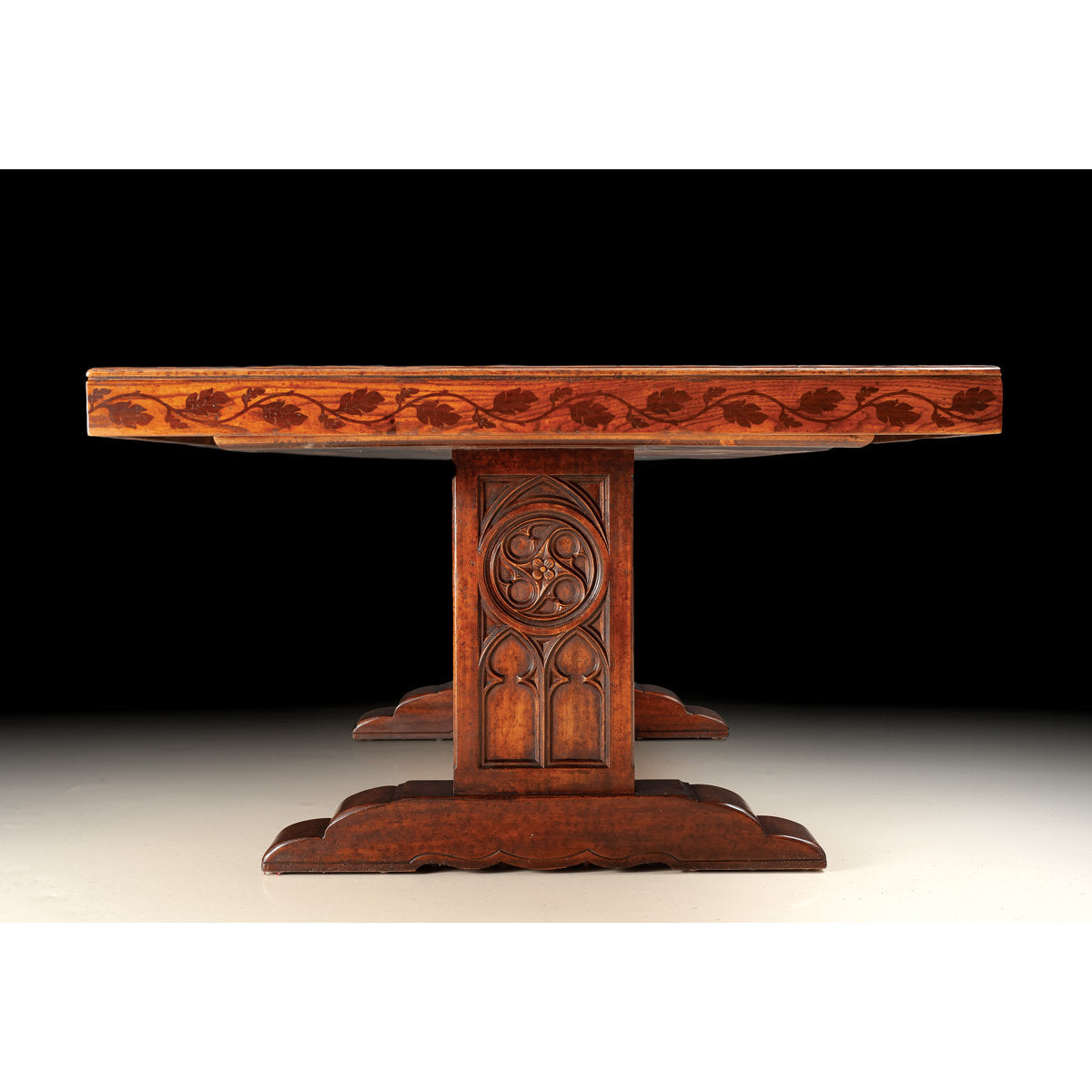 Extendable Walnut Solid Wood Dining Table